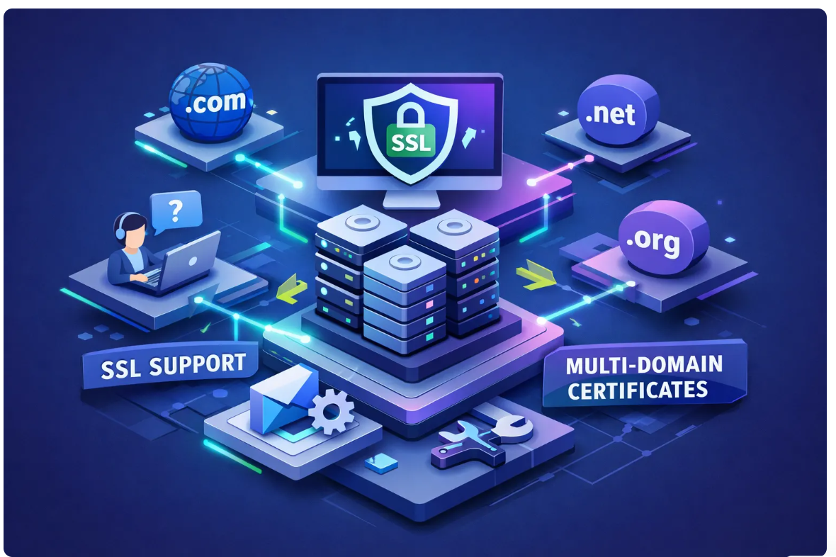 How to Request SSL Setup Support for Multi-Domain Certificates